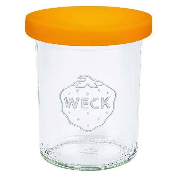 160ml Sturzglas WECK RR60 mit Silikondeckel orange