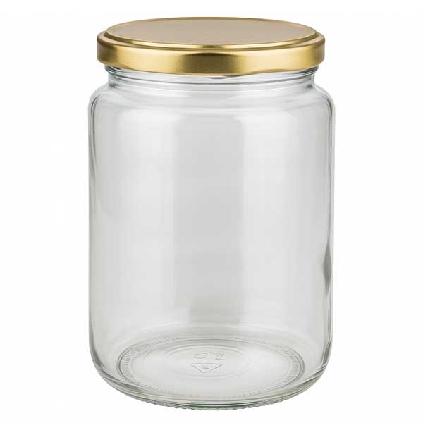 795ml Rundglas mit BasicSeal Deckel gold UNiTWIST