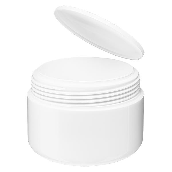 Cremedose 'Softline' weiss 30ml mit SV und Abdeckscheibe