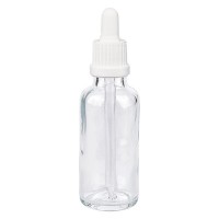 Pipettenflasche klar 30ml, Pipette weiss OV Pipettenflasche klar 30ml, Pipette weiss OV