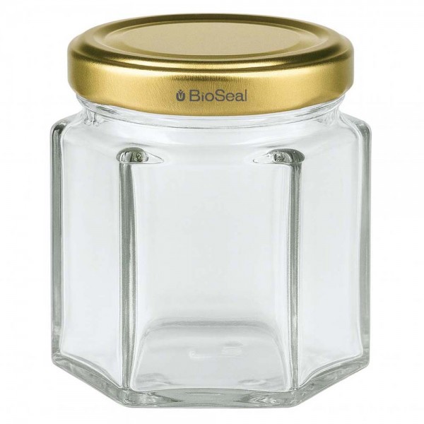60g Honigglas mit goldenem Deckel BioSeal UNiTWIST