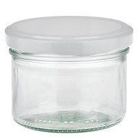230ml Zylinderglas mit BasicSeal Deckel weiss UN.. 230ml Zylinderglas mit BasicSeal Deckel weiss UN..