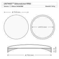 Vorschau: 370ml Tulpenglas WECK mit Silikondeckel grau Vorschau: 370ml Tulpenglas WECK mit Silikondeckel grau