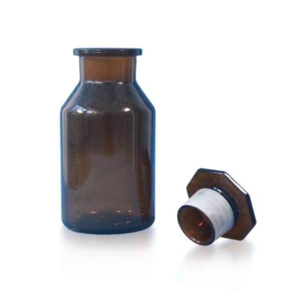 500 ml Weithals-Steilbrustflasche mit Glasstopfen
