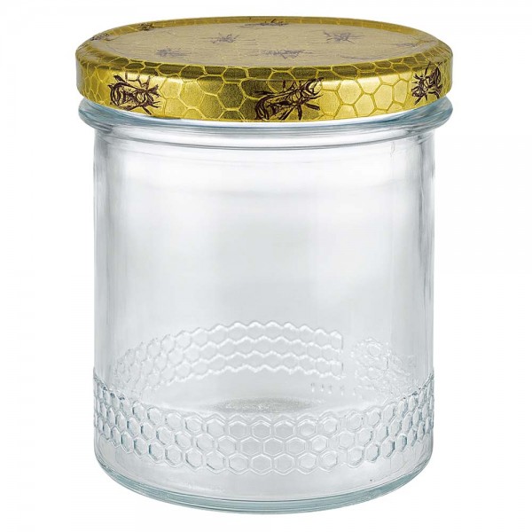 560g Honigglas + BasicSeal Deckel Bienenwabe UNiTWIST
