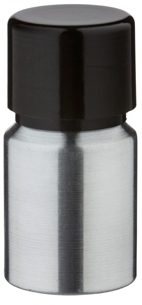 10ml Aluminium-Flasche geschliffen inkl. Schraubkappe schwarz mit Konusdichtung