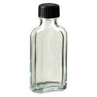 50 ml weiße Meplatflasche mit DIN 22 Mündung, inklusive Schraubverschluss DIN 22 schwarz aus LKD 50 ml weiße Meplatflasche mit DIN 22 Mündung, inklusive Schraubverschluss DIN 22 schwarz aus LKD