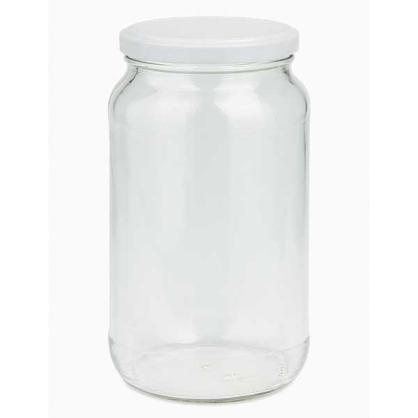 1062ml Rundglas mit BasicSeal Deckel weiss UNiTWIST