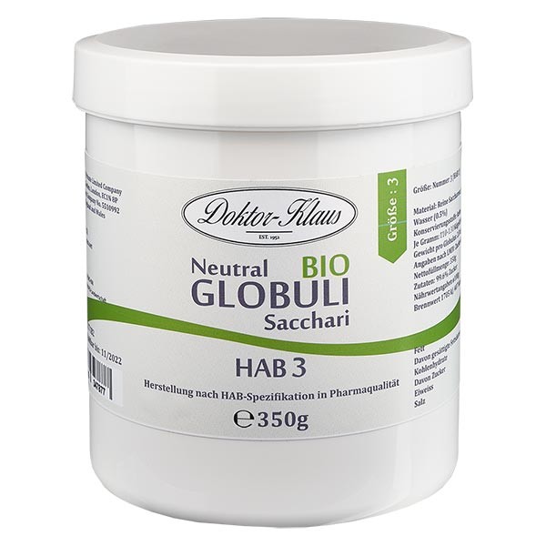 350g Bio Neutral Globuli HAB3 aus 100% reiner Sachharose