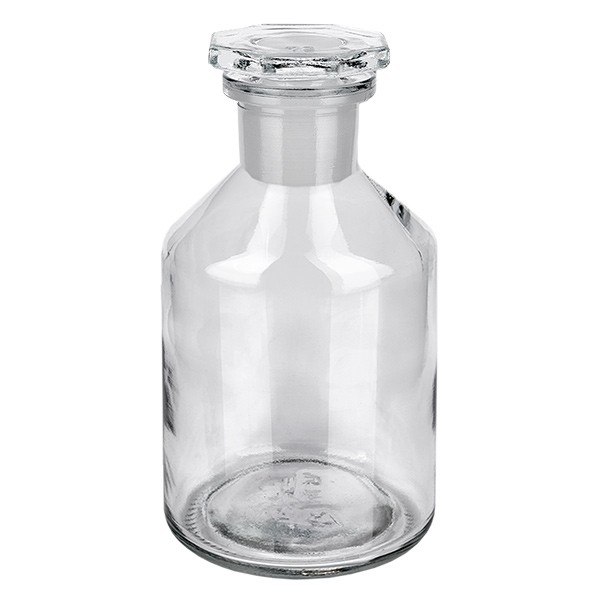 50 ml Steilbrustflasche Enghals Klarglas inkl. Glasstopfen