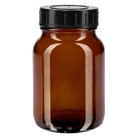 Weithalsflasche 250ml Braunglas mit Schraubdeckel Weithalsflasche 250ml Braunglas mit Schraubdeckel