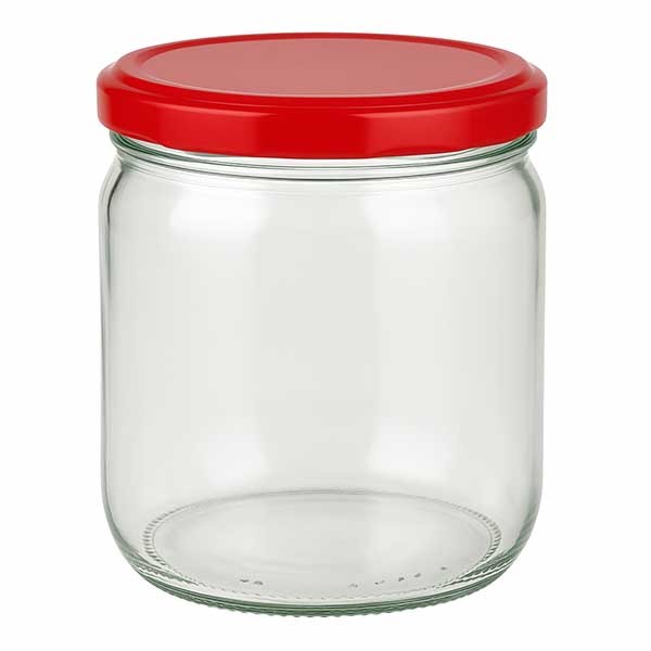 425ml Rundglas + BasicSeal Deckel rot UNiTWIST