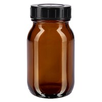 Weithalsflasche 100ml Braunglas mit Schraubdeckel Weithalsflasche 100ml Braunglas mit Schraubdeckel
