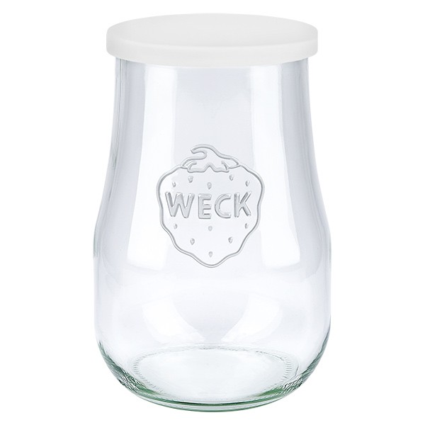 1750ml Tulpenglas WECK mit Silikondeckel weiss
