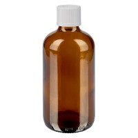 Apothekenfl. braun 100ml Schraubv. weiss KiSi St Apothekenfl. braun 100ml Schraubv. weiss KiSi St