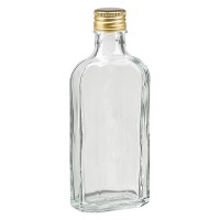 125 ml Meplat klar mit Alu Verschluss gold PP22 125 ml Meplat klar mit Alu Verschluss gold PP22