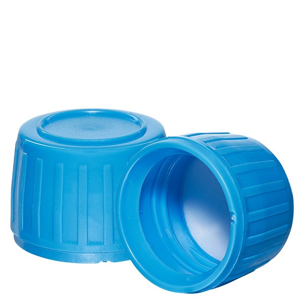 Schraubverschluss blau 28mm für Medizinflaschen (OV) mit EPE-Dichtscheibe