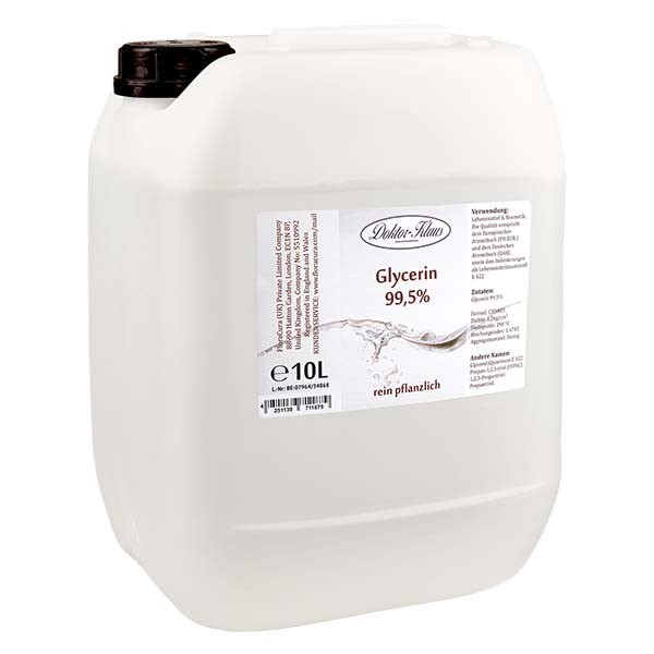 Glycerin 99.5% im 10 Liter HDPE Kanister von Doktor Klaus - E 422