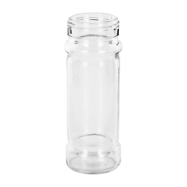 Gewürzglas Zylinderform 100 ml mit 41mm Schraubgewinde, Klarglas, ohne Verschluss