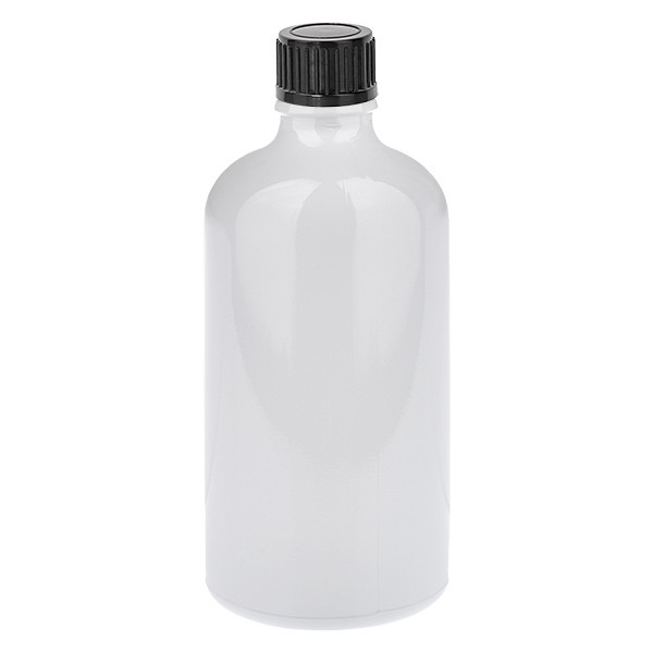 100ml Flasche 11mm SV schwarz STD WhiteL. UT18/100