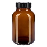 Weithalsflasche 1000ml Braunglas mit Schraubdeckel Weithalsflasche 1000ml Braunglas mit Schraubdeckel