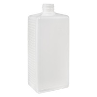 Eckige Flasche 250ml PE natur ND 25, ohne Vers. Eckige Flasche 250ml PE natur ND 25, ohne Vers.