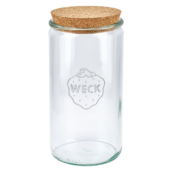 1590ml Zylinderglas WECK RR100 mit Korken natur