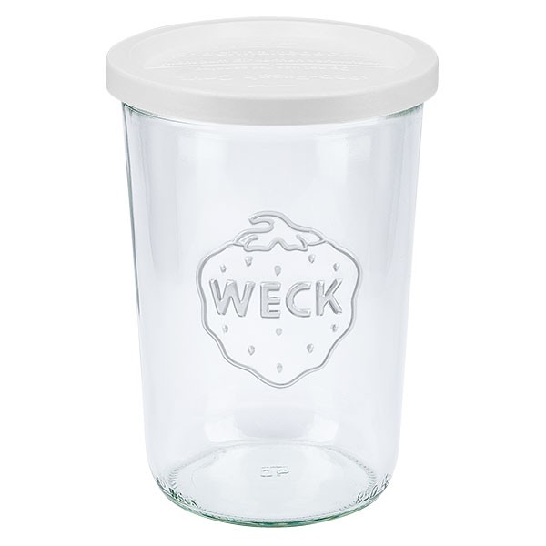 WECK 850ml Sturzglas (3/4 Liter) mit Frischhalte Deckel