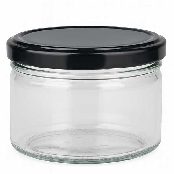 540ml Rundglas mit BasicSeal Deckel schwarz UNiTWIST