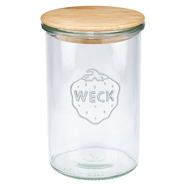 WECK-Sturzglas 1000ml mit Holzdeckel