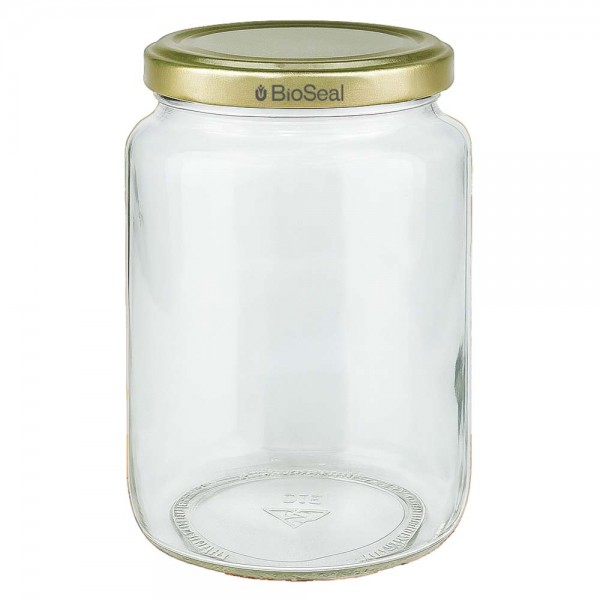 1000g Honigglas mit goldenem Deckel BioSeal UNiTWIST