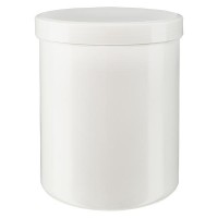 Salbenkruke 1000g weiss mit Schraubdeckel weiss (PP) Salbenkruke 1000g weiss mit Schraubdeckel weiss (PP)