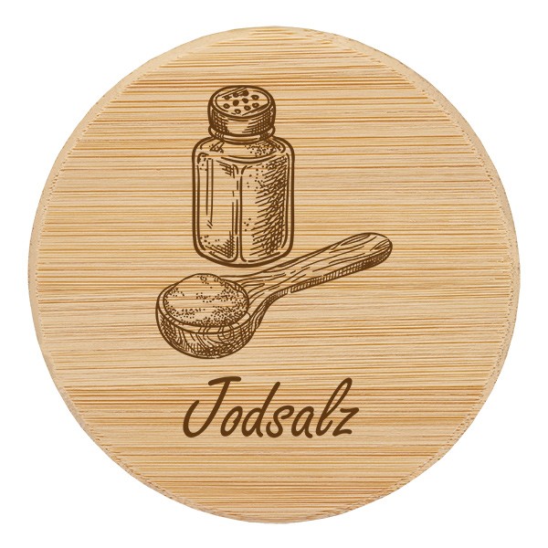Holzdeckel &quot;Jodsalz&quot; für WECK RR60