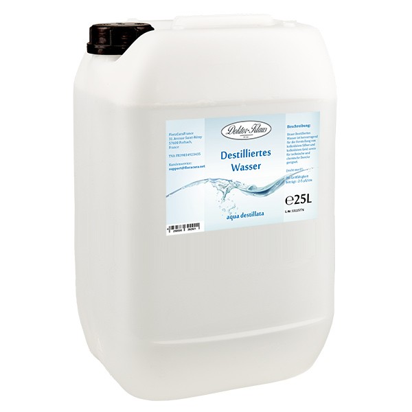 25 Liter Destilliertes Wasser - Aqua dest im naturfarbenen Premium-Kanister von Doktor Klaus