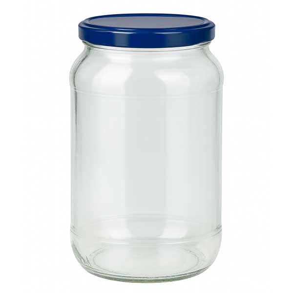 1062ml Rundglas + BasicSeal Deckel blau UNiTWIST