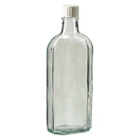 250 ml weiße Meplatflasche mit DIN 22 Mündung, inkl. Schraubverschluss DIN 22 weiss mit Giessring 250 ml weiße Meplatflasche mit DIN 22 Mündung, inkl. Schraubverschluss DIN 22 weiss mit Giessring
