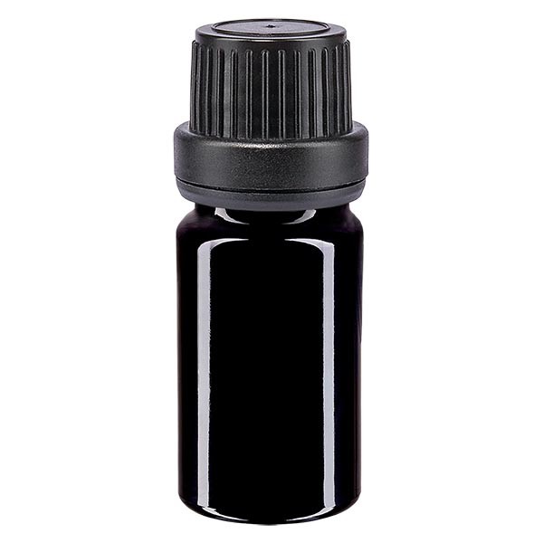 Apothekenfl. viol. 5ml Schraubv. schwarz Dicht OV