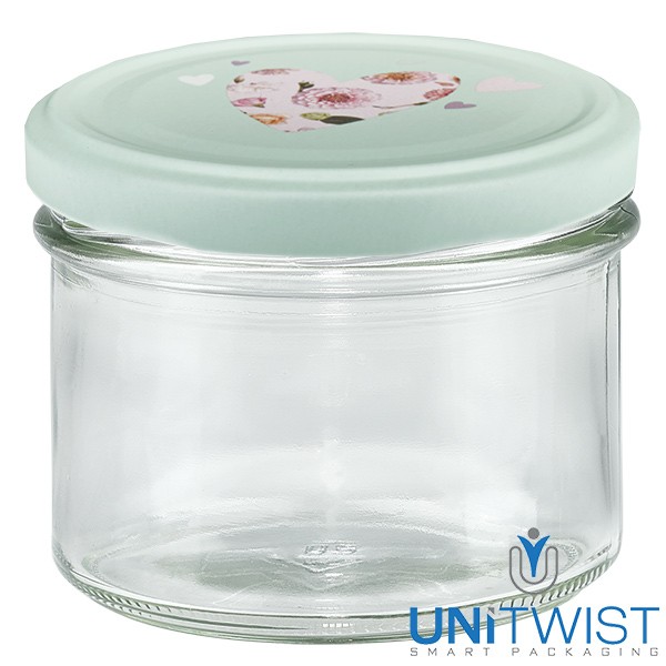 225ml Sturzglas + BasicSeal Deckel Herz mint UNiTWIST®