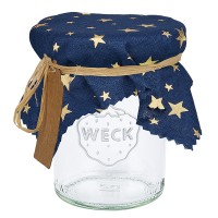 Stoff Schmuckdeckchen Sterne blau 12cm eckig Stoff Schmuckdeckchen Sterne blau 12cm eckig