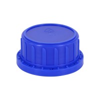 Schraubverschluss OV DIN 45 blau mit Konusdichtung, passend für Weithalsflaschen 250ml (Art Nr 10000 Schraubverschluss OV DIN 45 blau mit Konusdichtung, passend für Weithalsflaschen 250ml (Art Nr 10000
