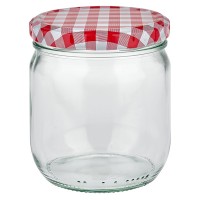 425ml Rundglas + BasicSeal Deckel rot/weiss UNiTWIST 425ml Rundglas + BasicSeal Deckel rot/weiss UNiTWIST