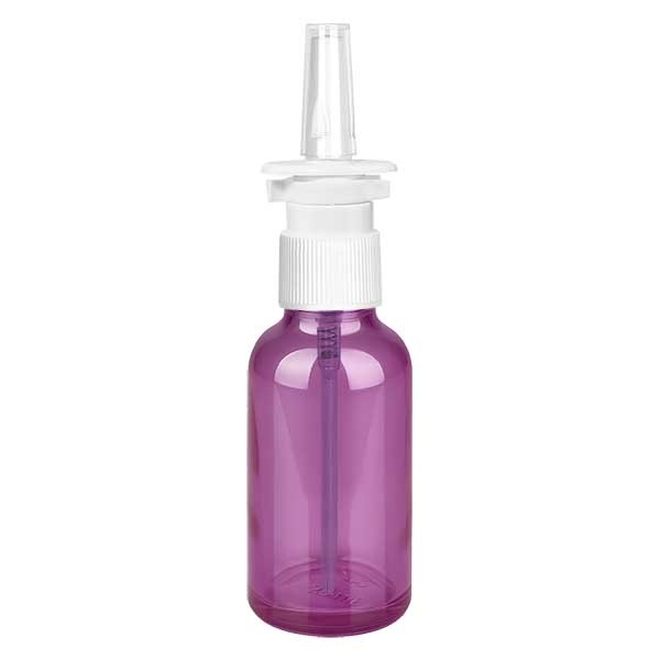30ml Nasensprayflasche weiß/tr.. Standardverschluss PurpleLine UT18/30