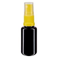 Violettglasflasche 20ml mit Pumpzerstäuber gelb Violettglasflasche 20ml mit Pumpzerstäuber gelb