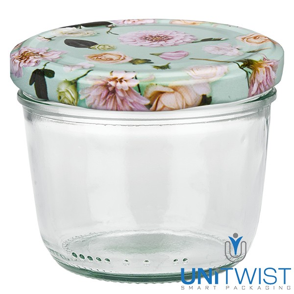 230ml Sturzglas + BasicSeal Deckel Blume mint UNiTWIST®