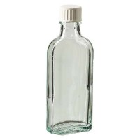 100 ml weiße Meplatflasche mit DIN 22 Mündung, inklusive Schraubverschlussweiss mit Giessring 100 ml weiße Meplatflasche mit DIN 22 Mündung, inklusive Schraubverschlussweiss mit Giessring