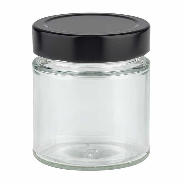 154ml Rundglas + BasicSeal Deckel schw. deep UNiTWIST