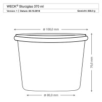 Vorschau: WECK-Sturzglas 370ml (1/4 Liter) mit Holzdeckel Vorschau: WECK-Sturzglas 370ml (1/4 Liter) mit Holzdeckel