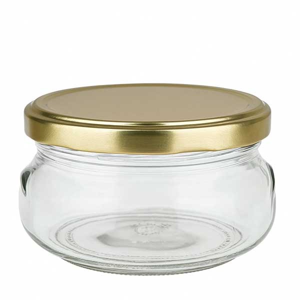 120ml Terrinenglas mit BasicSeal Deckel gold UNiTWIST