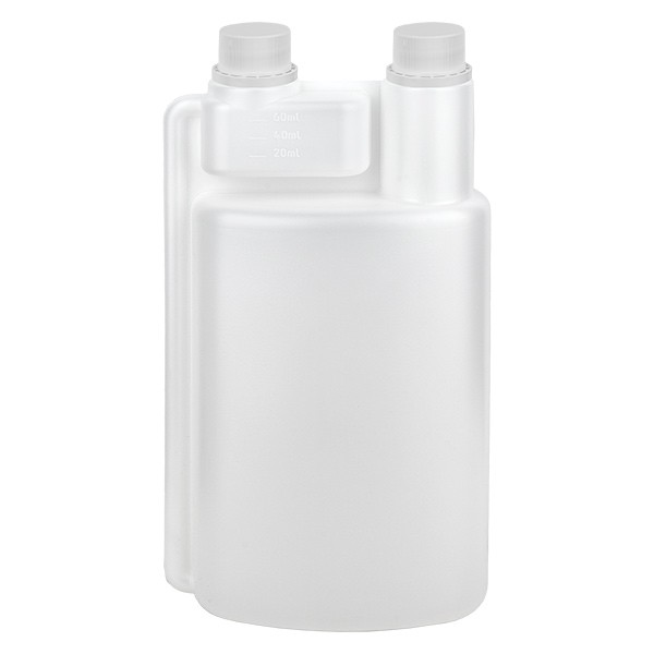 Dosierflasche 1000ml HDPE klar (60ml Dosierkammer)