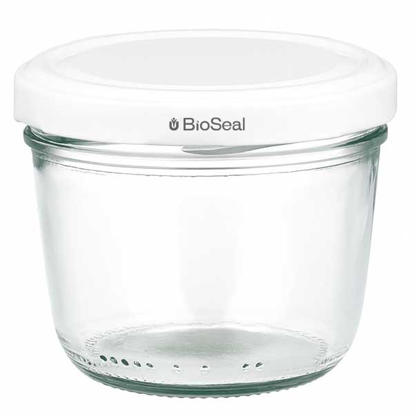 230ml Sturzglas mit BioSeal Deckel weiss UN..